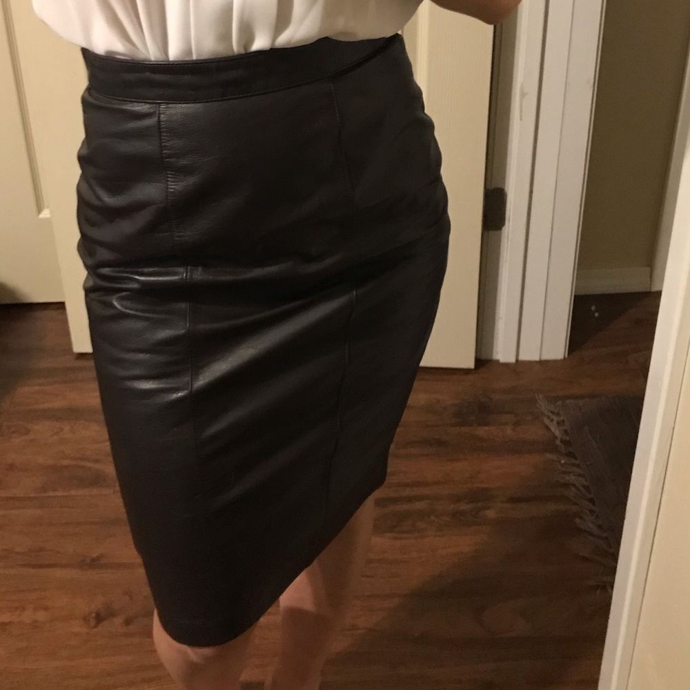 Vintage Evan Davies Leather Skirt